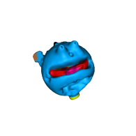 3d model - blue big mouth thingie