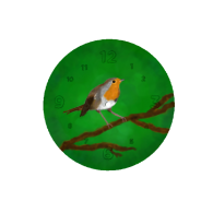 3d model - Clock with robin