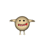 3d model - ball + face + legs