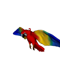 3d model - parrot with hook