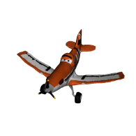 3d model - plane dusty lopoly