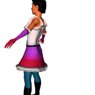 3d model - wester woman lopoly