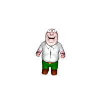 3d model - Peter Griffin lopoly