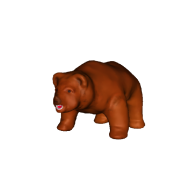 3d model - Grizzly bear lopoly