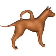 3d model - 3D dog keyring