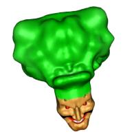 3d model - vampire in a broccoli cap