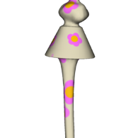 3d model - flowery lamp