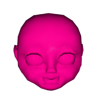 3d model - Low-poly Baby Face