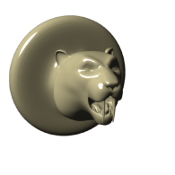 3d model - ceramic jaguar