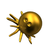 3d model - gold polip