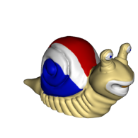 3d model - French Patriotic Snail