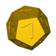 3d model - 12-sided dice