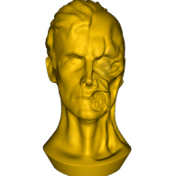 3d model - two face gold