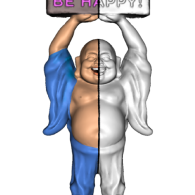 3d model - Happy Buddha 50/50