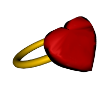 3d model - Love ring