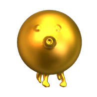 3d model - golden limo