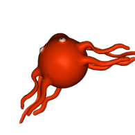 3d model - octopus colored