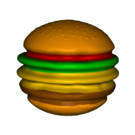 3d model - hamburger