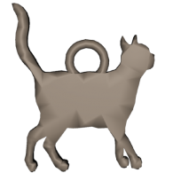 3d model - Gray Cat