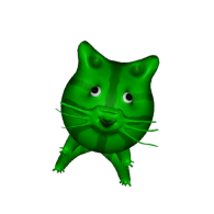 3d model - grass cat