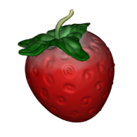 3d model - strawberry