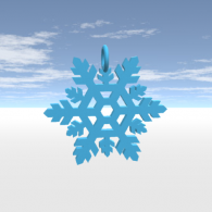 3d model - snowflake pendant