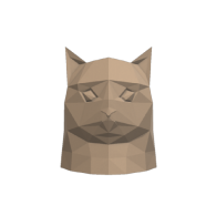 3d model - Grumpy cat LOWPOLY
