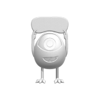 3d model - Michael Wazowski colorable