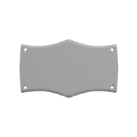 3d model - Nameplate with holes