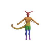 3d model - RAINBOW DEVIL CAT MAN