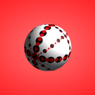 3d model - Red and Black Dots