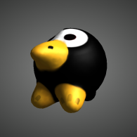 3d model - penguin ball