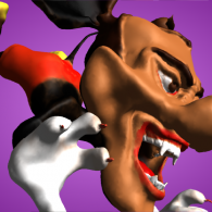 3d model - Mickey Mouse gone wild - jumping (tail)