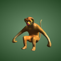 3d model - monkey