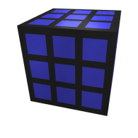 3d model - Big blue Rubix cube