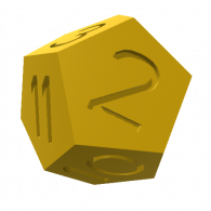 3d model - 12-sided dice