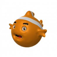 3d model - Cartoon Clownfish (Nemo)