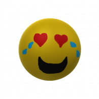 3d model - The Heart-Eyed Laughing Emoji