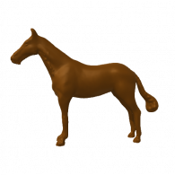 3d model - scary horse