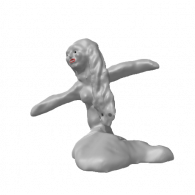 3d model - Negins Meerjungfrau mit Gesicht