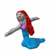 3d model - Negins Meerjungfrau mit Gesicht farbe