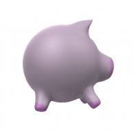 3d model - Cute pig