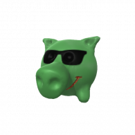 3d model - зеленый свин
