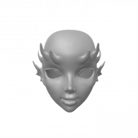 3d model - oceanic princess bjd head