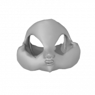 3d model - chipmunk bjd face