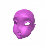 3d model - geisha bjd pink