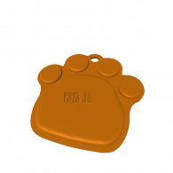 3d model - paw pendant