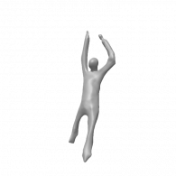 3d model - sinking man