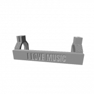3d model - I Love music