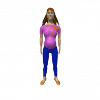 3d model - mujer embarazada